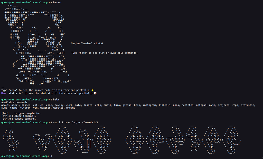 Terminal Portfolio